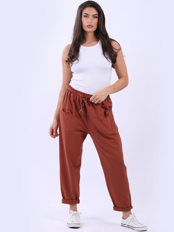 Cotton Sweat Trouser Rust