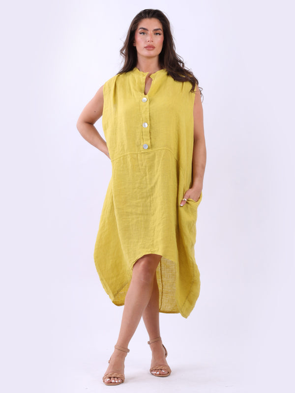 Sleeveless Oversized Linen Dress