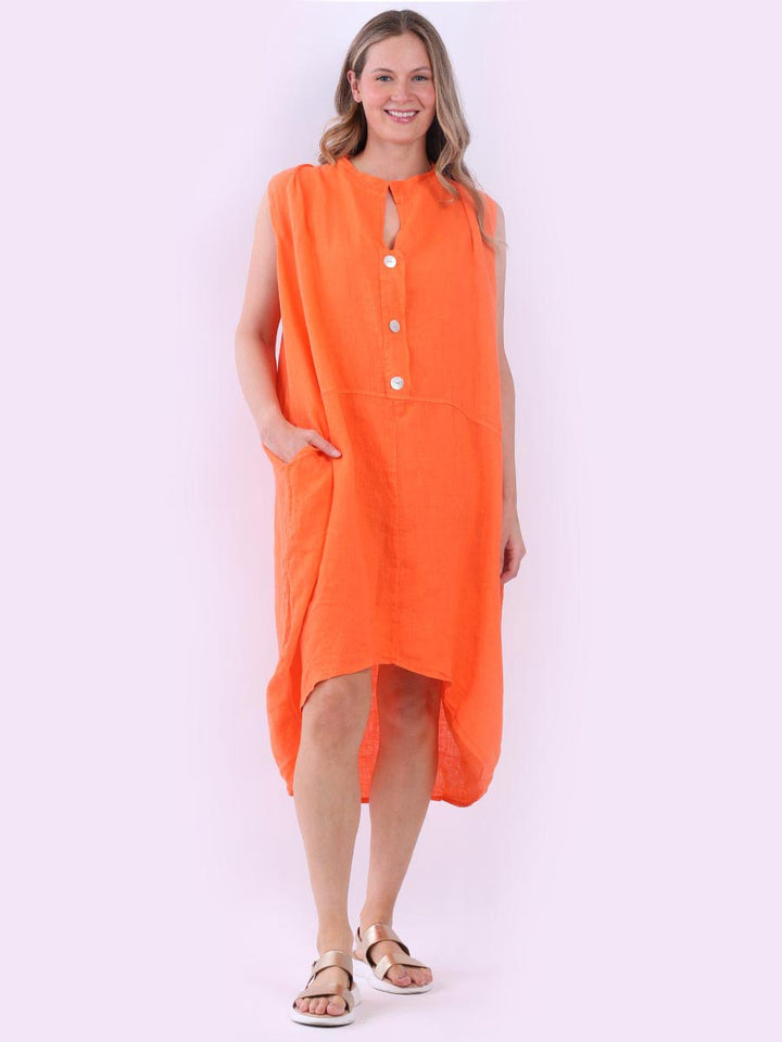 Sleeveless Oversized Linen Dress