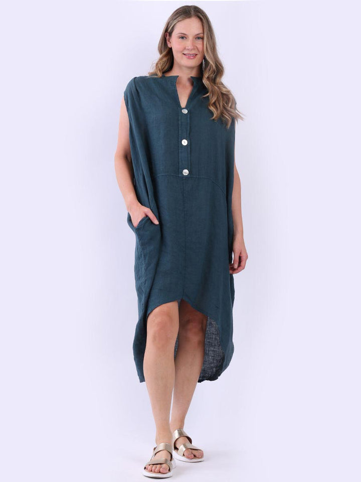 Sleeveless Oversized Linen Dress