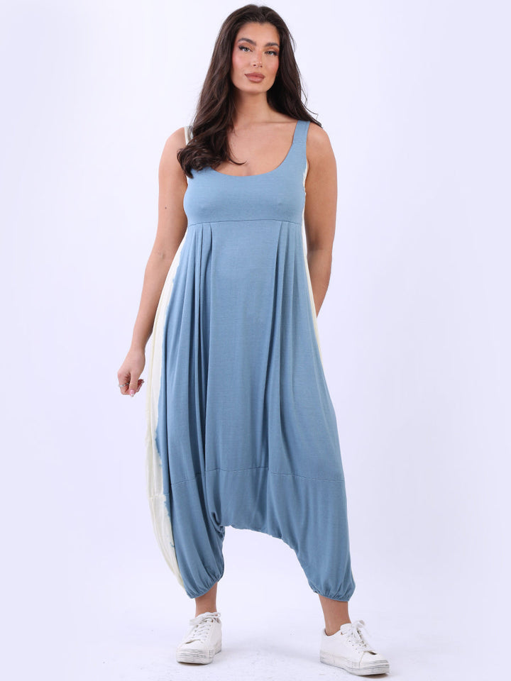 Tie Dyed Harem Jumpsuit Denim