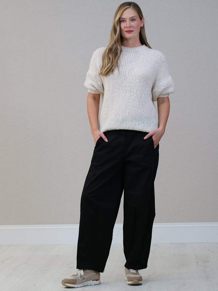 Knit Woolen Crop Jumper Beige