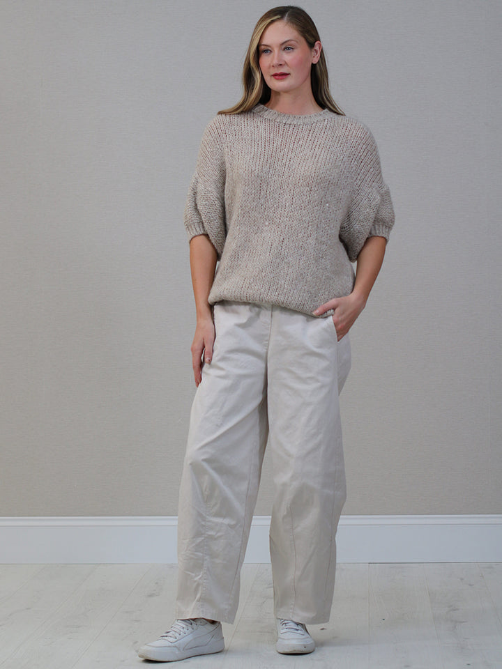 Knit Woolen Crop Jumper Mocha