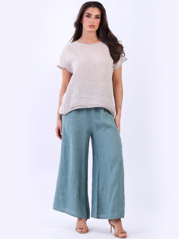 Linen Baggy Top Mocha