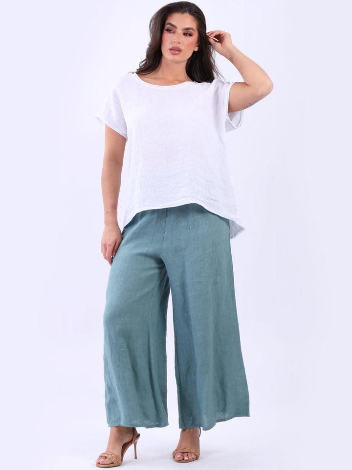 Linen Baggy Top White