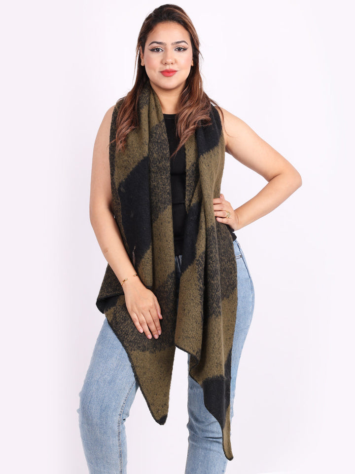 Women Woolen Scarf Khaki