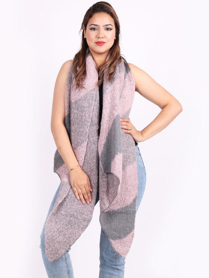 Women Woolen Scarf Pink