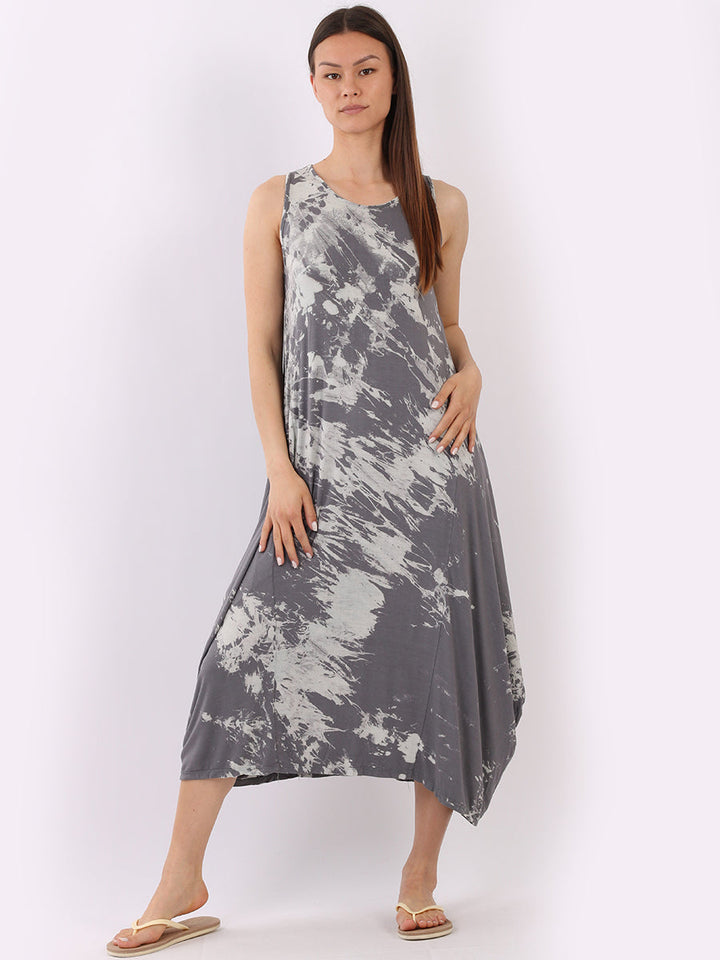 Italian Tye & Dye Sleeveless Lagenlook Dress
