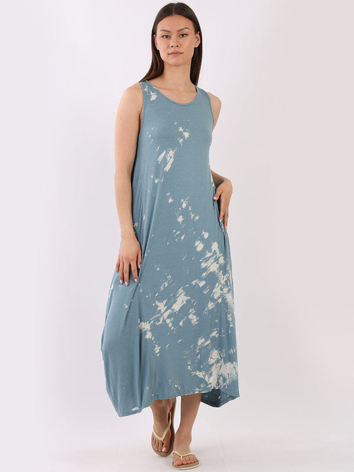 Italian Tye & Dye Sleeveless Lagenlook Dress