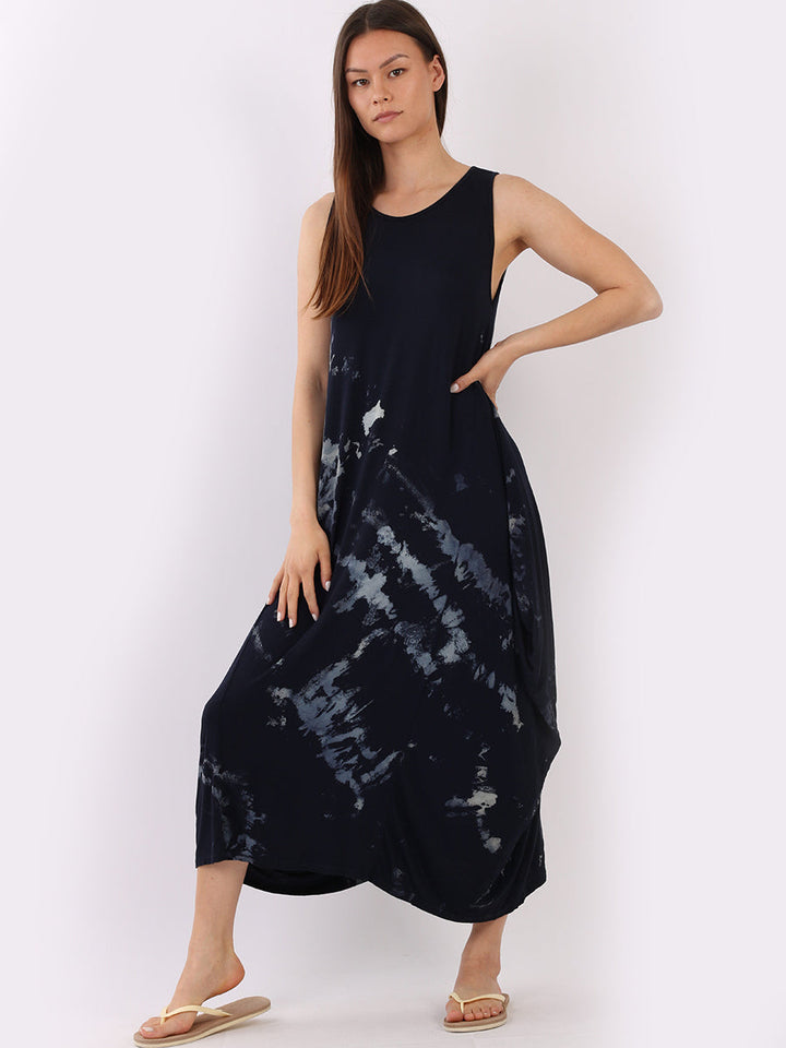 Italian Tye & Dye Sleeveless Lagenlook Dress