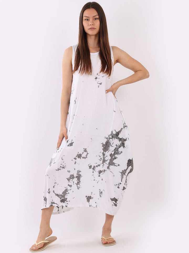 Italian Tye & Dye Sleeveless Lagenlook Dress