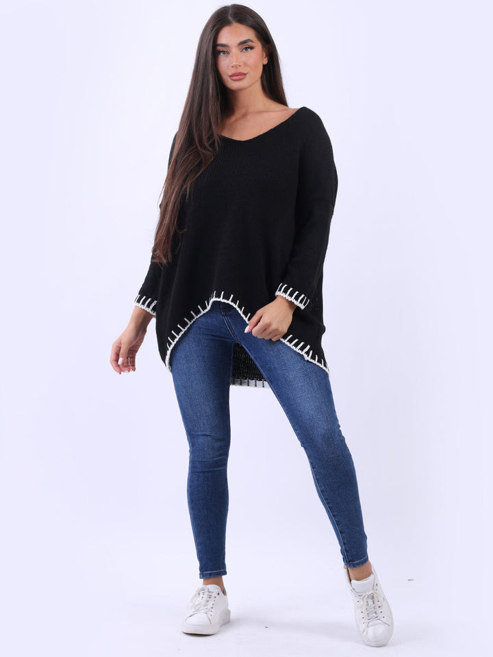 Wool Knitted Jumper Black