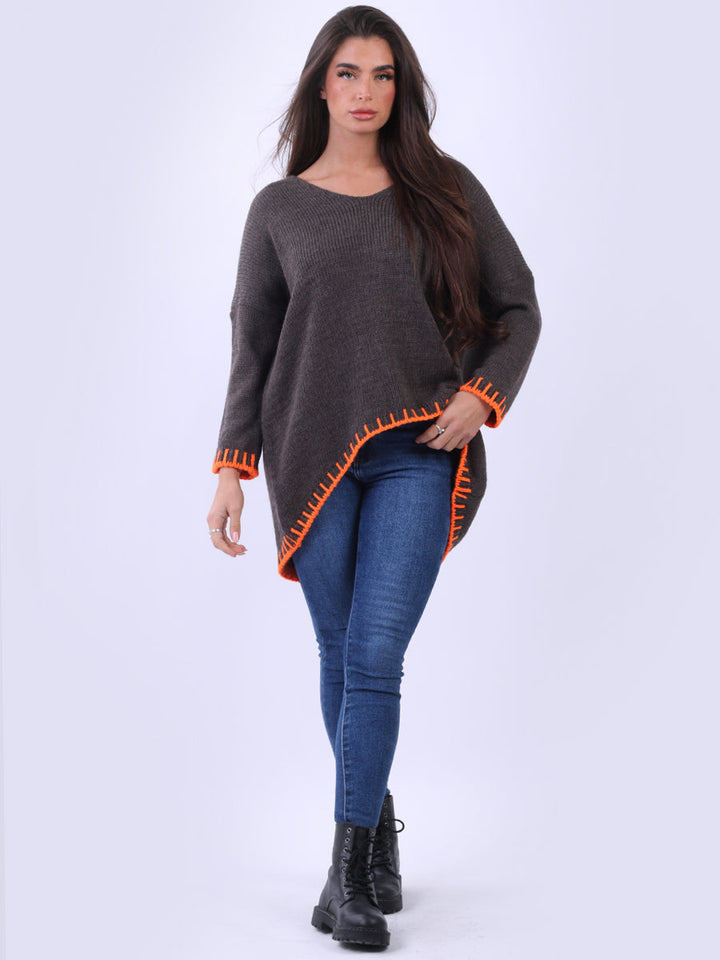 Wool Knitted Jumper Chocolate