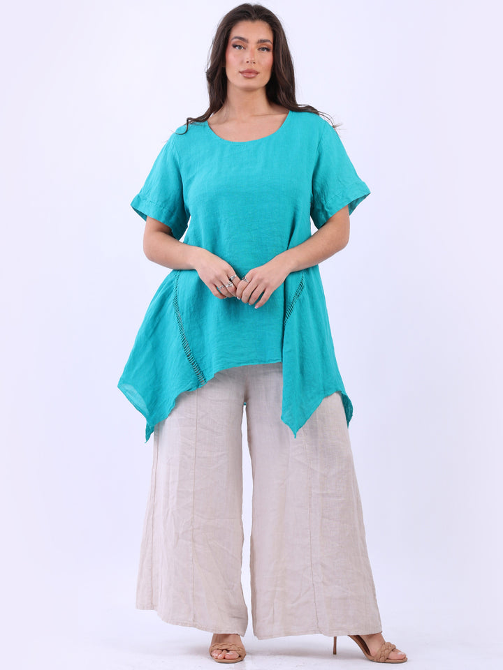 Vintage Washed Linen Tunic Top