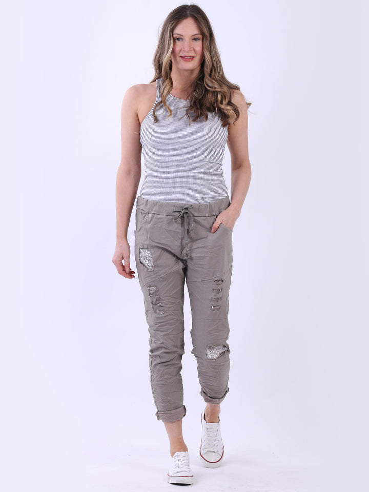 Italian Women Magic Pant Khaki