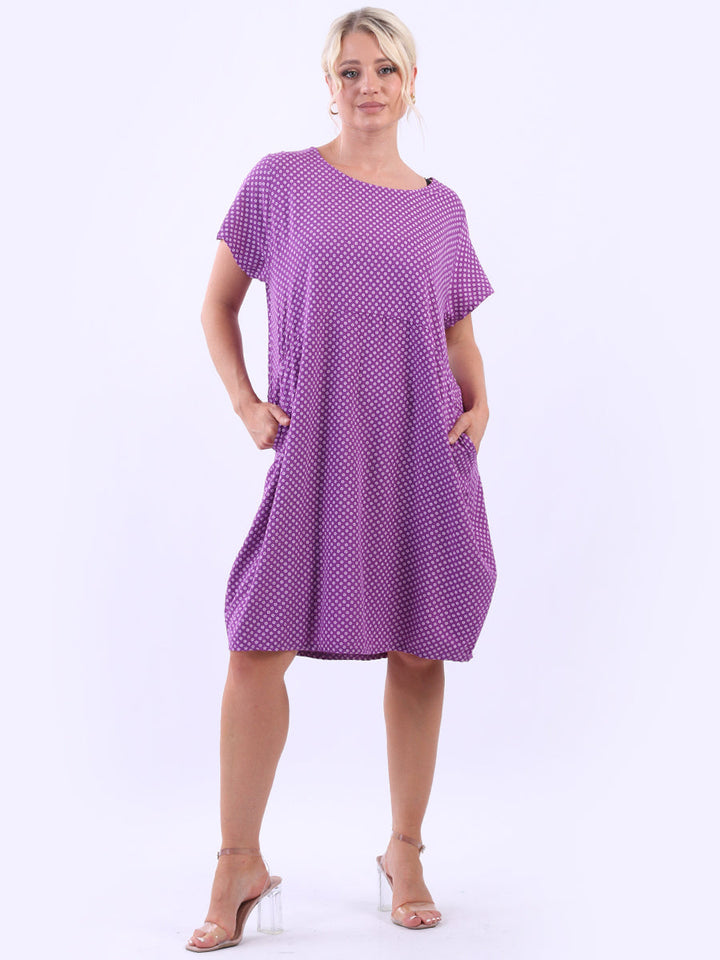 Floral Midi Dress Magenta