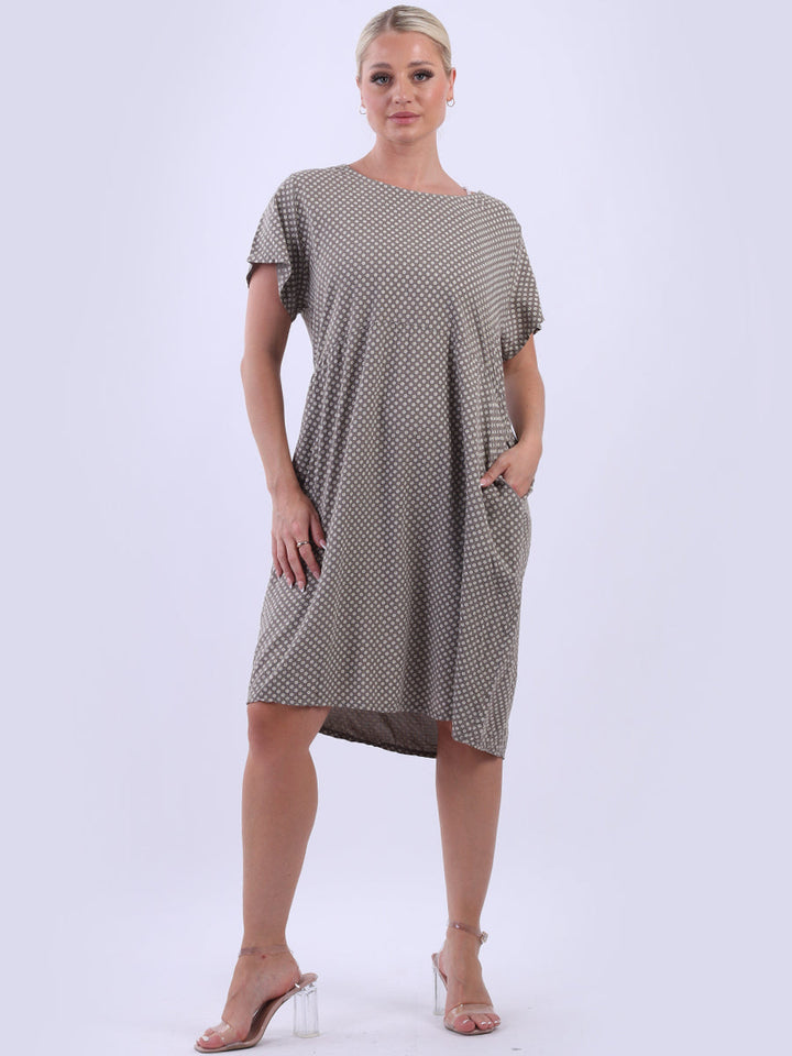 Floral Midi Dress Mocha