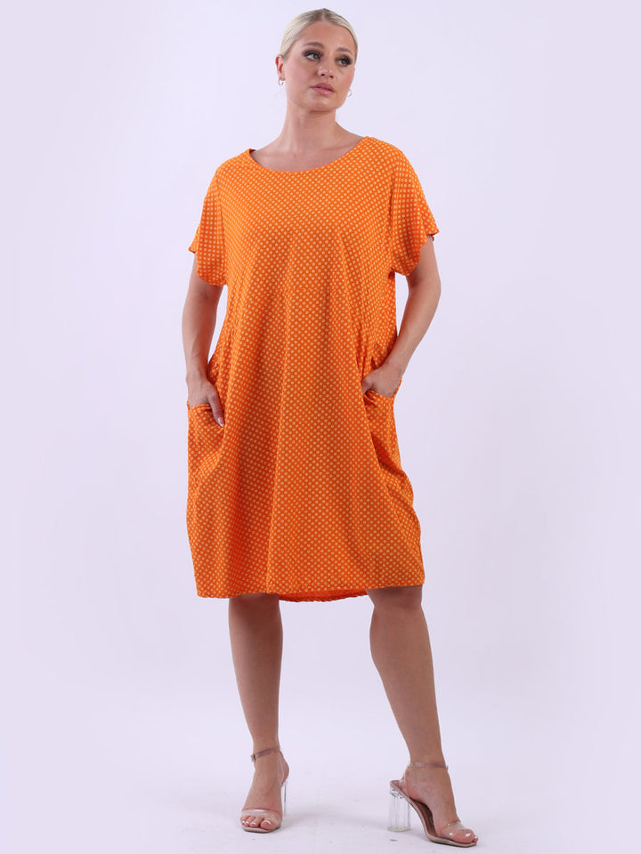Floral Midi Dress Orange