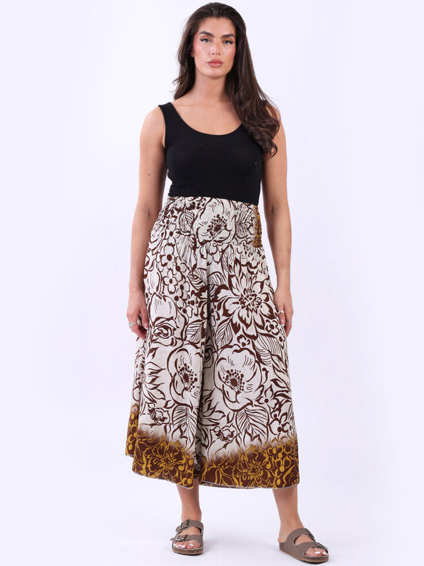 Wide Leg Culottes Pant Chocolate