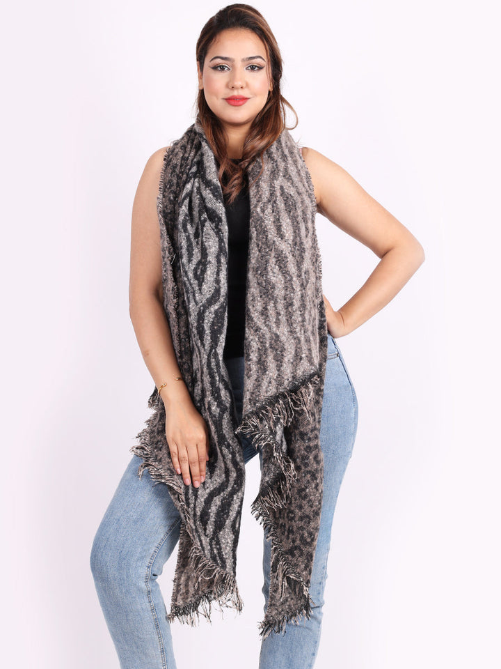 Women Woolen Scarf Mocha
