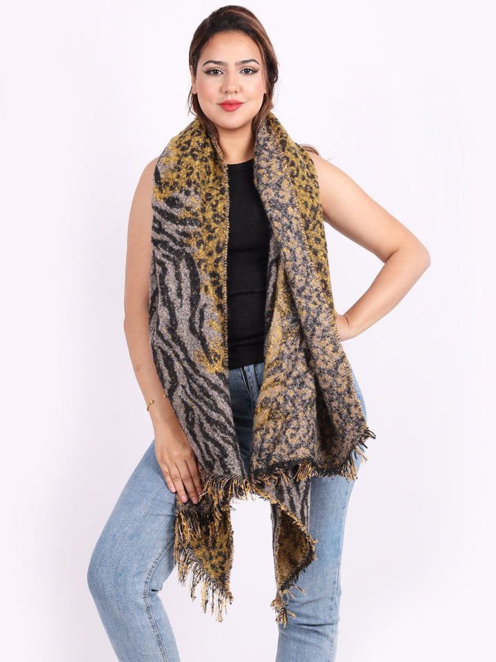 Women Woolen Scarf Mustard