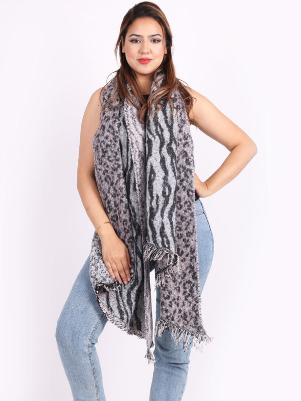 Women Woolen Scarf Pink