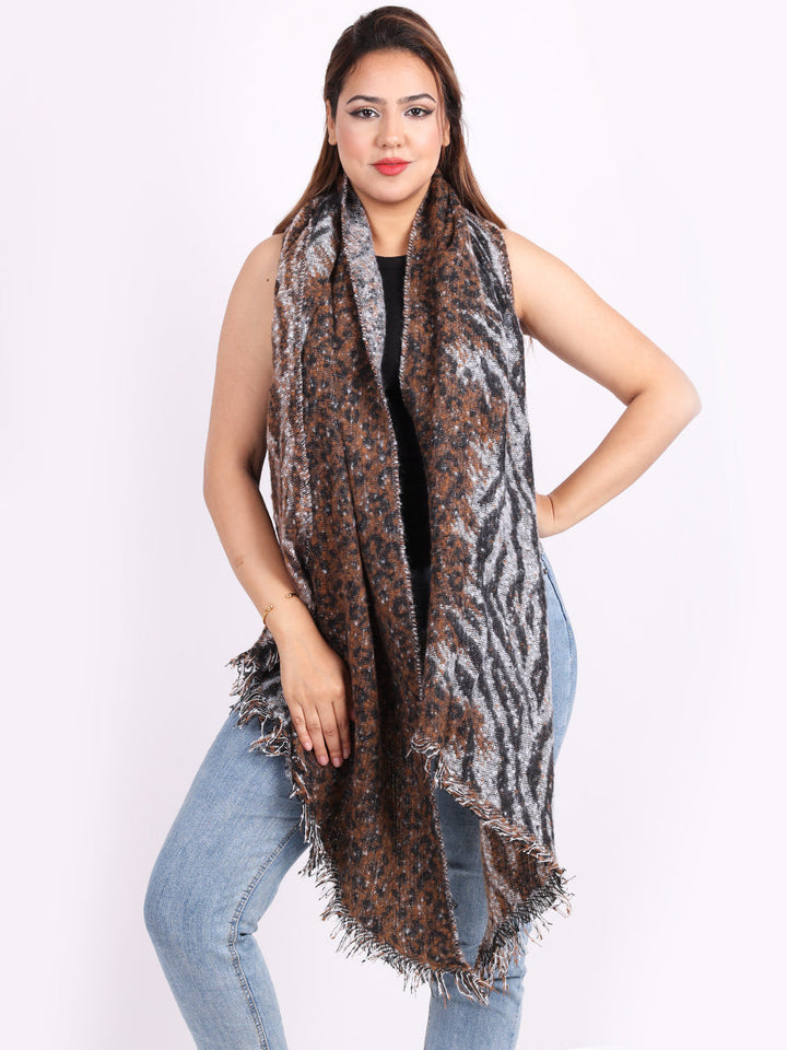 Women Woolen Scarf Rust