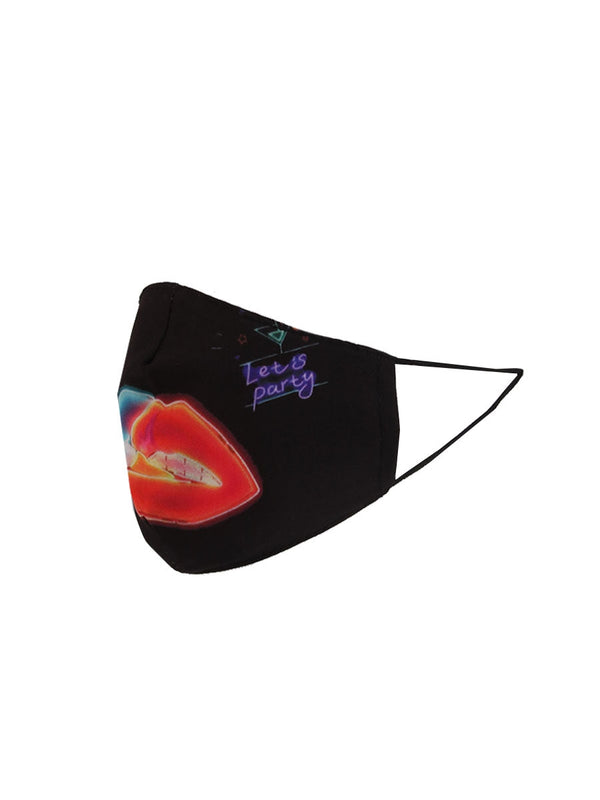 made in italy lets party print reusable cotton face masks