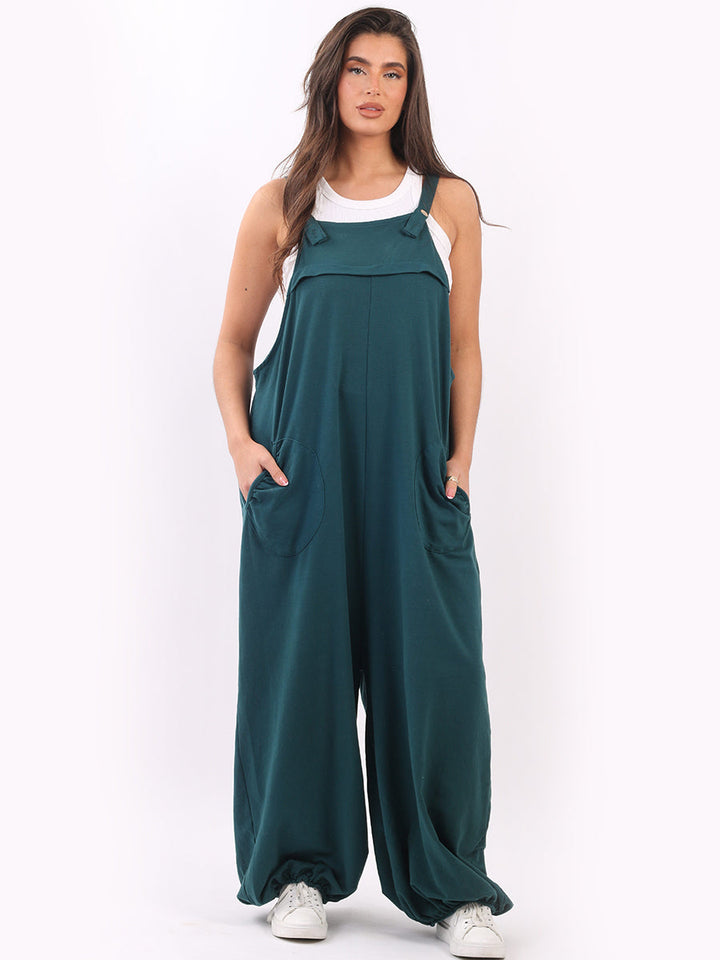Oversized Cotton Pabo Jumpsuit Teal