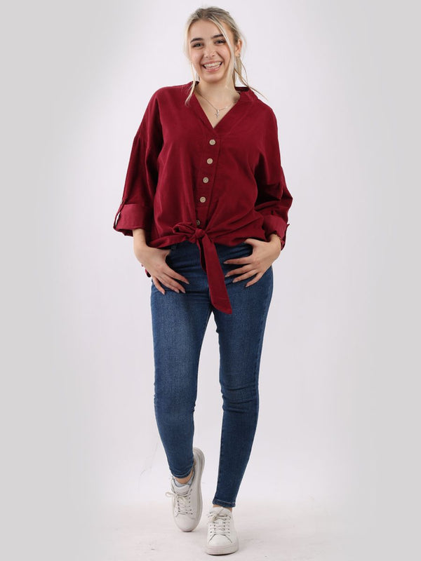 Cotton Corduroy Top Wine