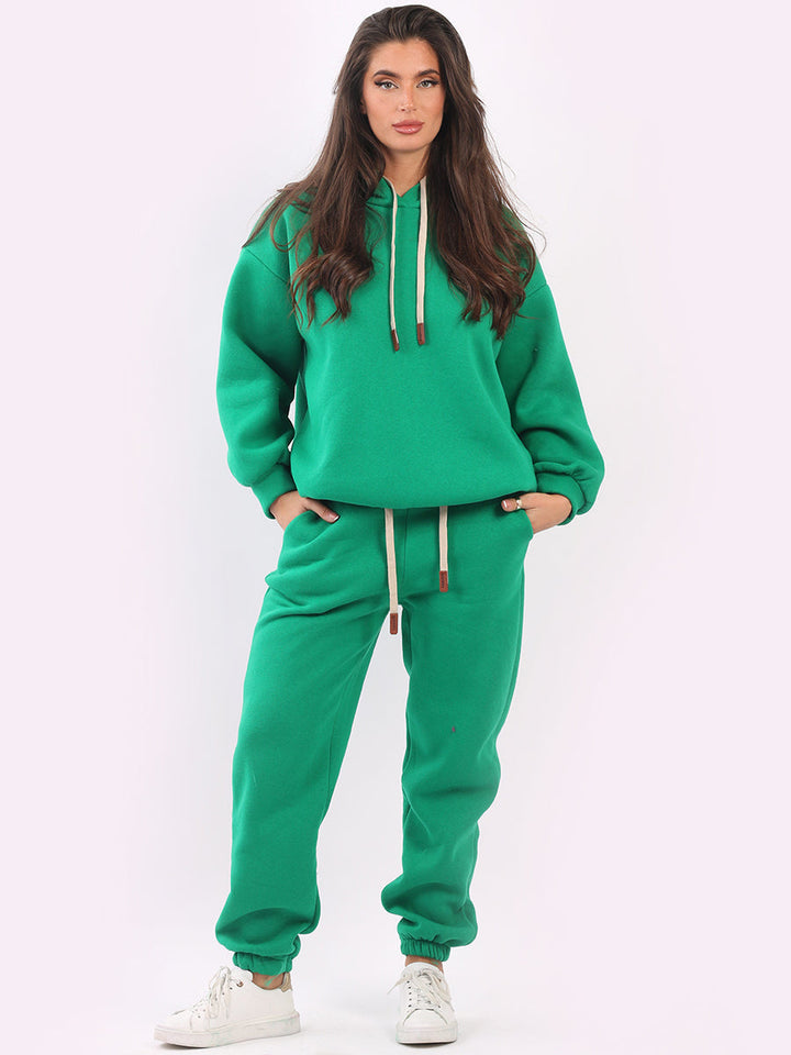 Plain Cotton Boxy Fleece Hoodie Gucci Green