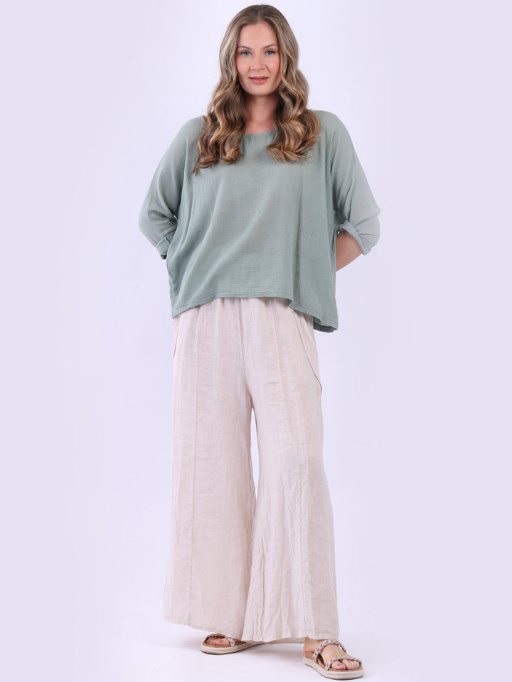 Cotton Lagenlook Crop Top