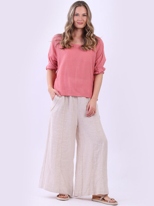 Solid Cotton Crop Top Sugar Poppy