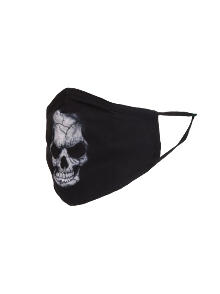 made in italy scary halloween skull print cotton face mask