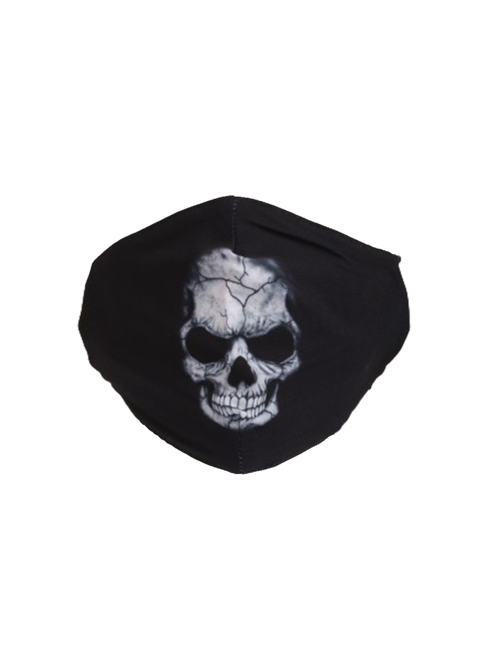 made in italt scary halloween skull print cotton face mask