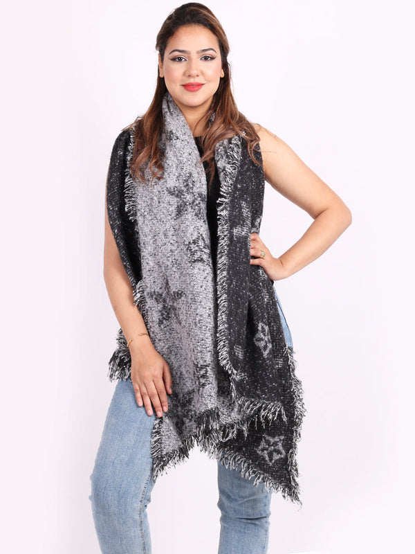 Women Sequin Scarf Black