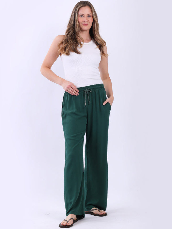 Cotton Casual Trouser Bottle Green