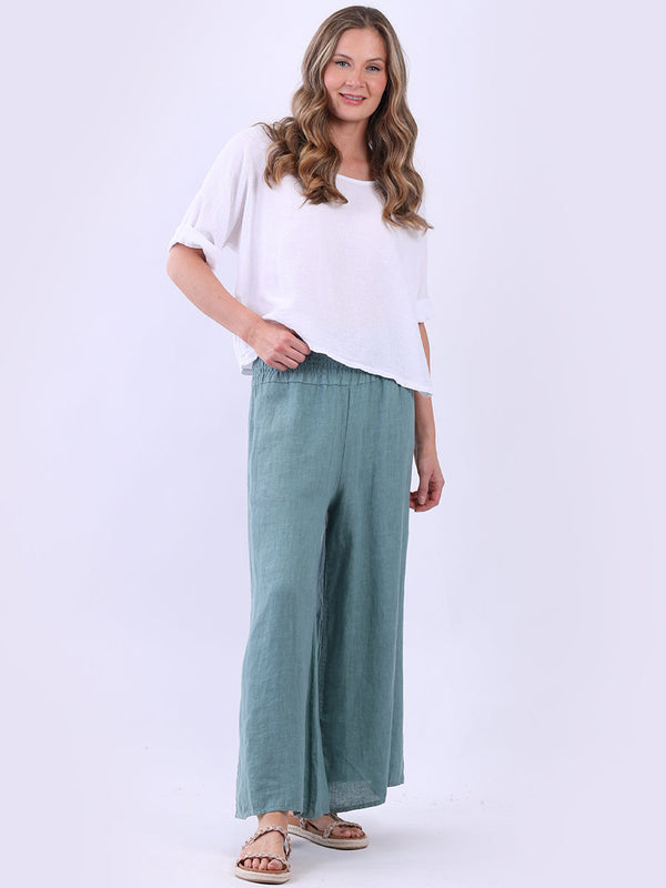 Cotton Vintage Wash Crop Top White