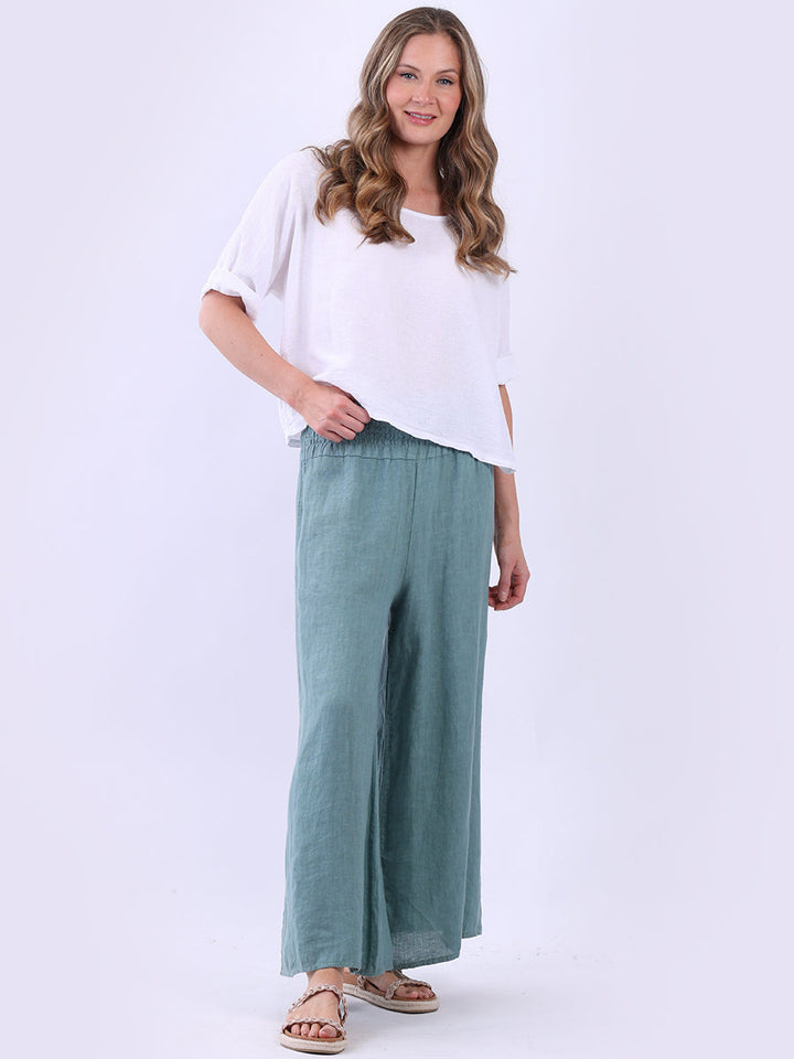 Cotton Vintage Wash Crop Top White