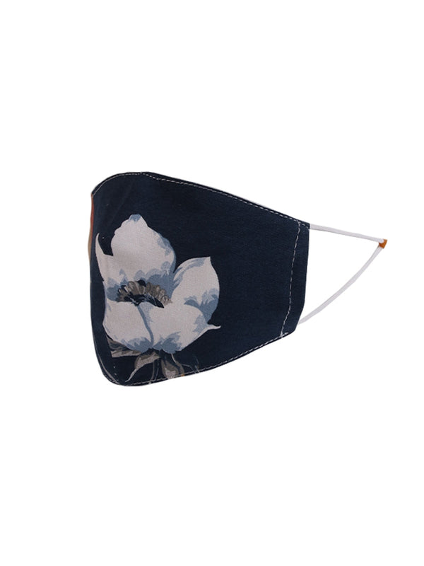 Made In Italy Tulip Print Cotton Denim Face Mask (PACK OF 5)