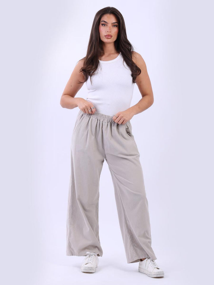 Cotton Corduroy Trouser Beige