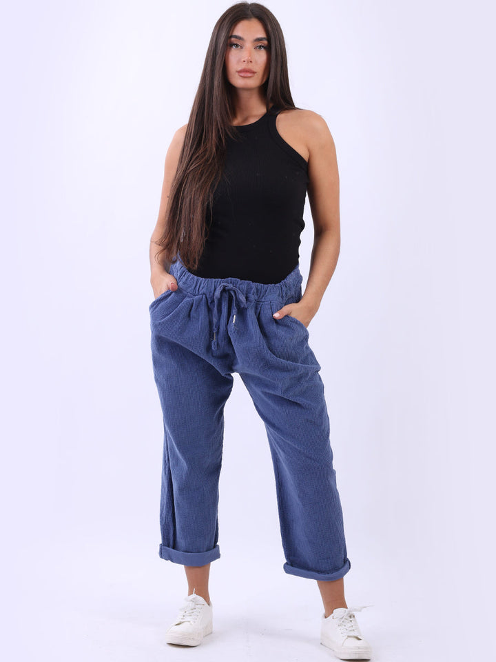 Relaxed Fit Corduroy Trouser Denim