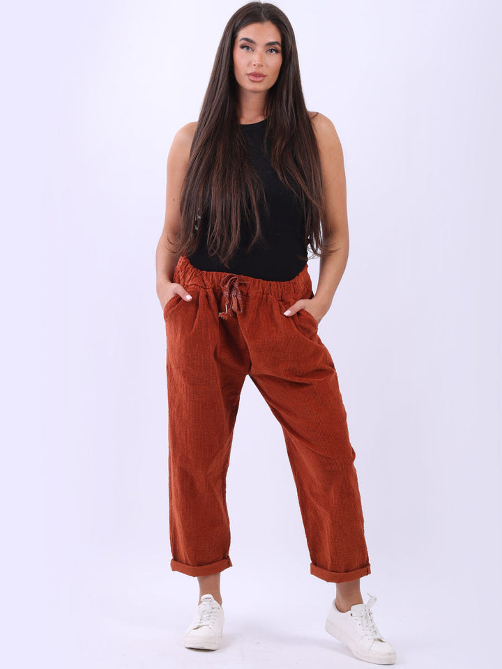 Relaxed Fit Corduroy Trouser Rust
