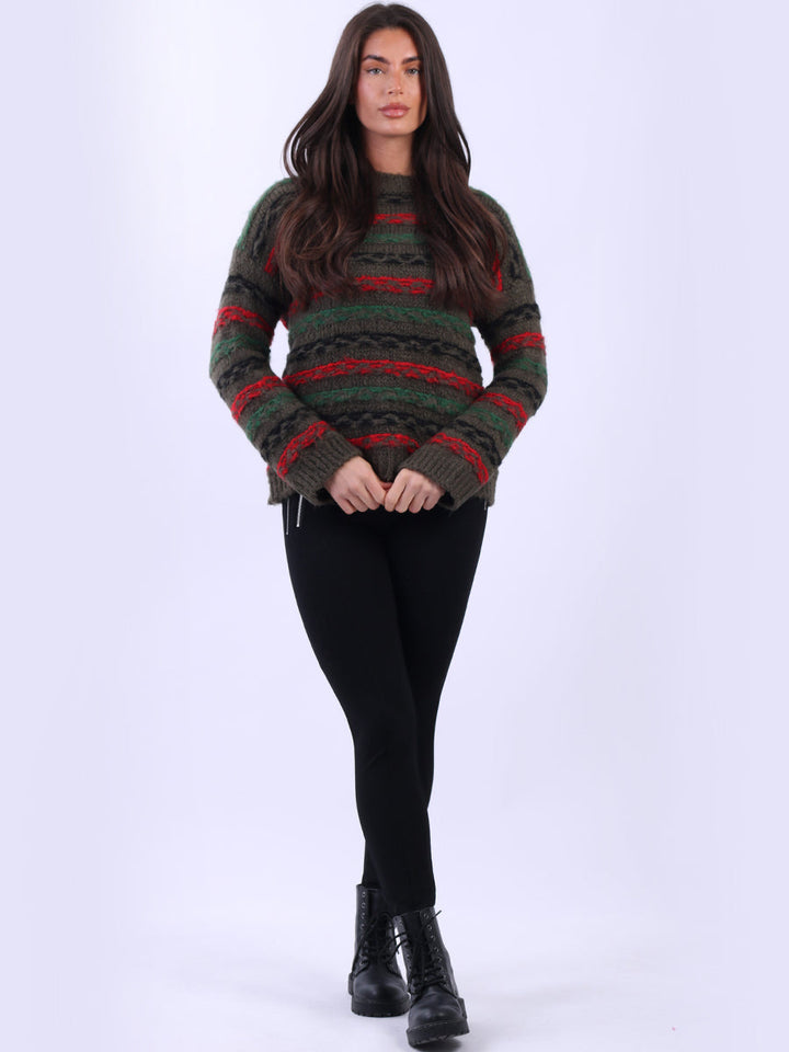 Woolen Xmas Jumper Khaki