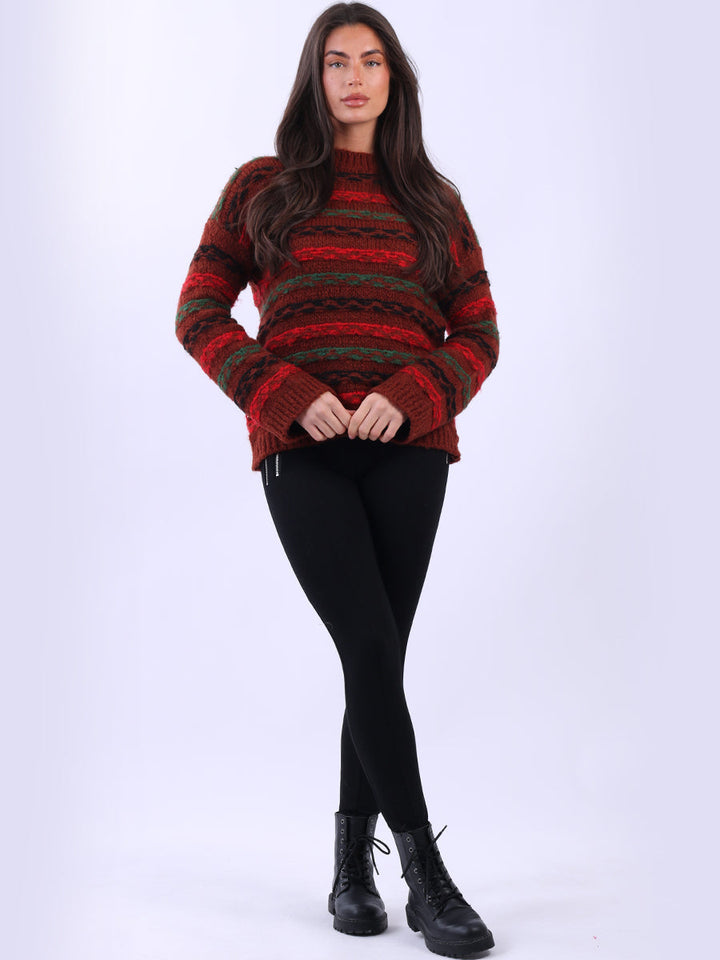 Woolen Xmas Jumper Rust