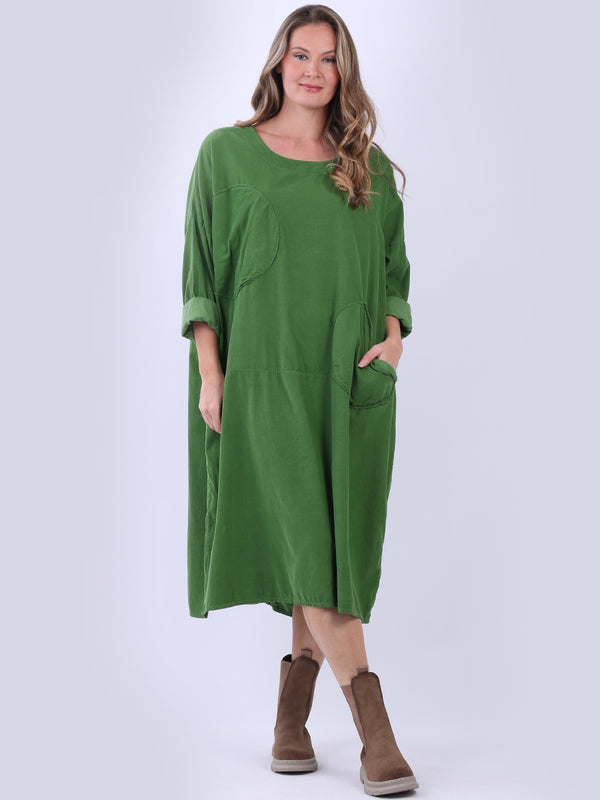 Oversized Cotton Dress Olive