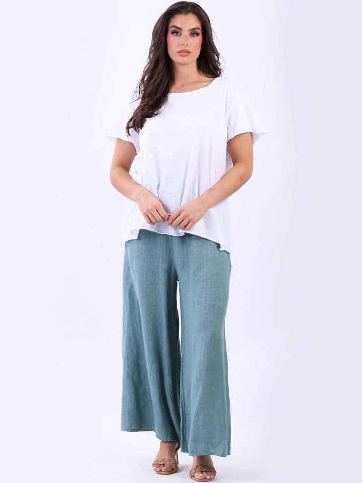 Plain Cotton Baggy Shirt White