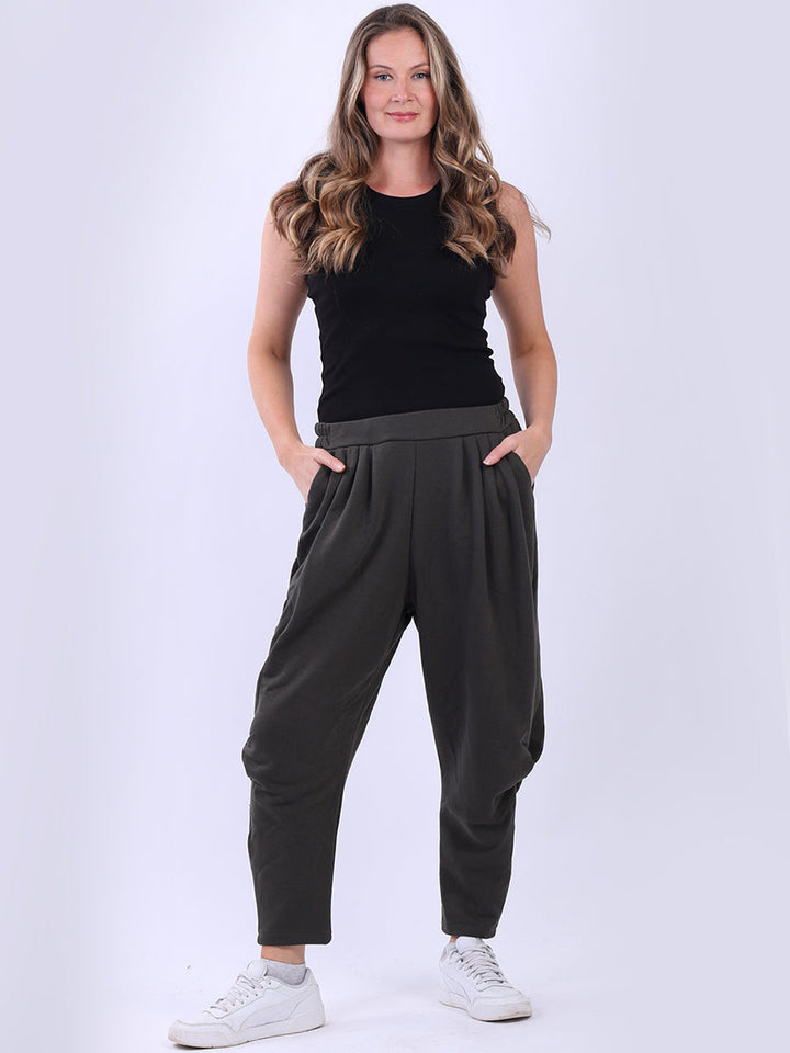 Plain Cotton Woolen Trouser Khaki
