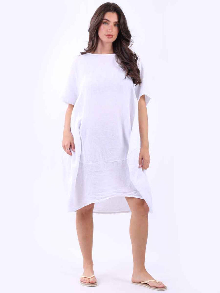 Linen Oversized Dress White