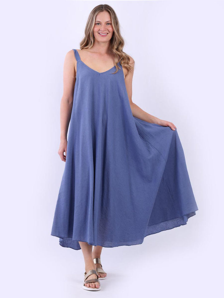 Plus Size Sleeveless Linen Dress